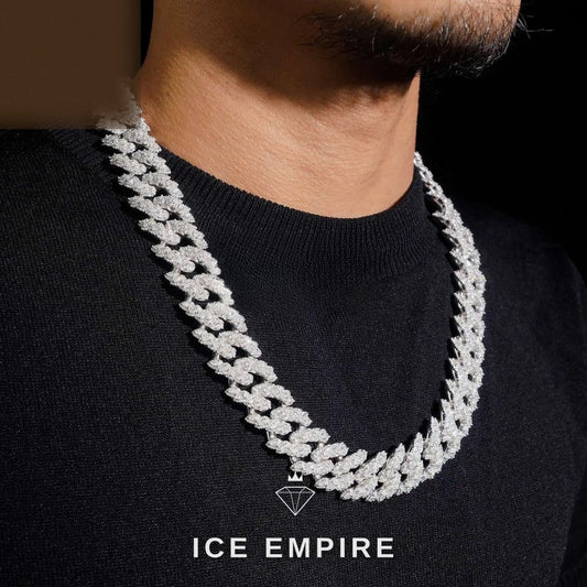 Iced Out Gold Plated Moissanite Cuban Chain