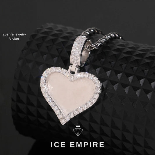 Iced Out Cross 925 Silver Moissanite Pendant