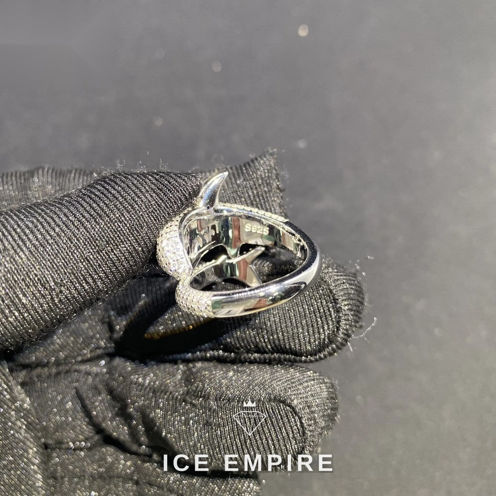 Iced Out 925 Silver Moissanite Ring