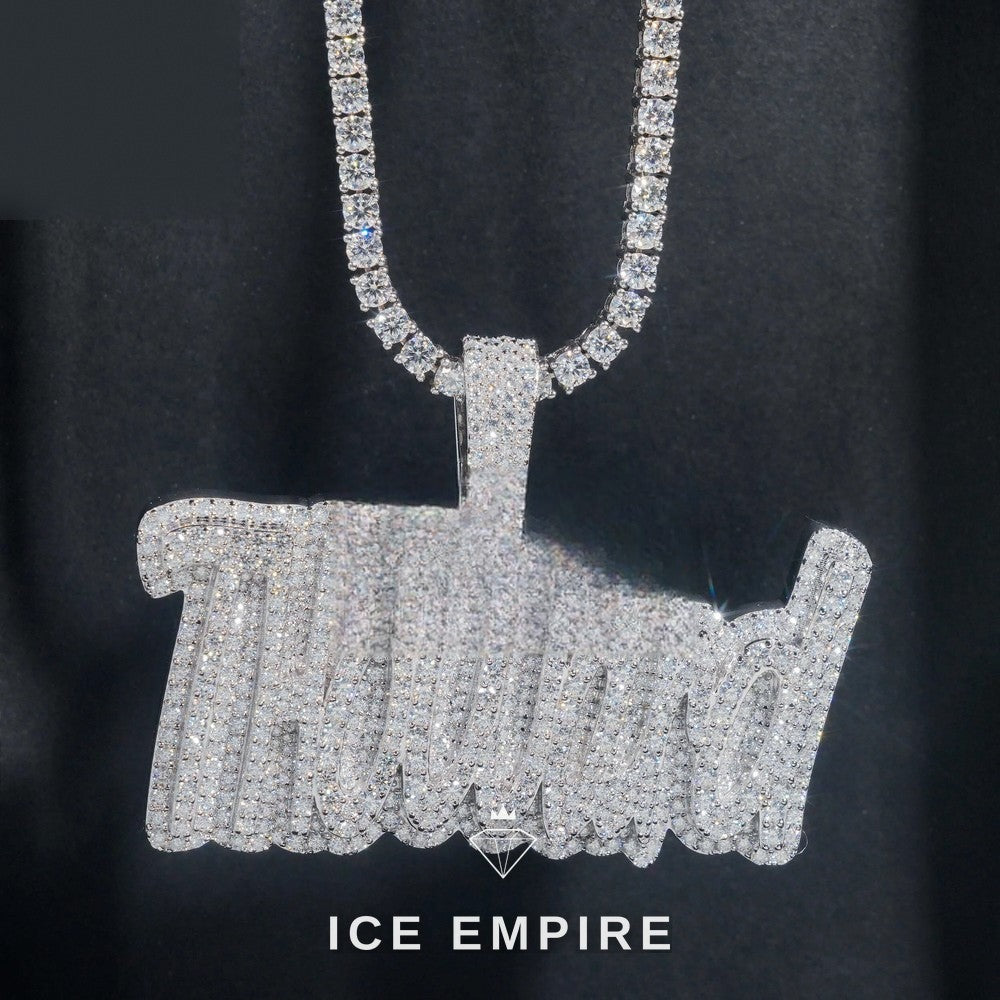 Iced Out 925 Silver Pendant
