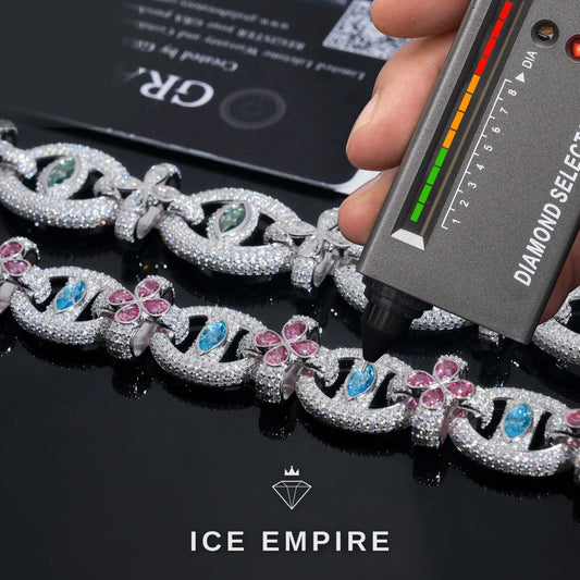 Iced Out 925 Silver Moissanite Bracelet