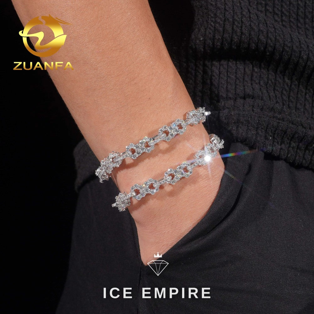 Iced Out Rose Gold Plated Moissanite Cuban Chain