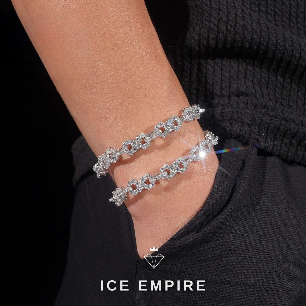 Iced Out Rose Gold Plated Moissanite Cuban Chain