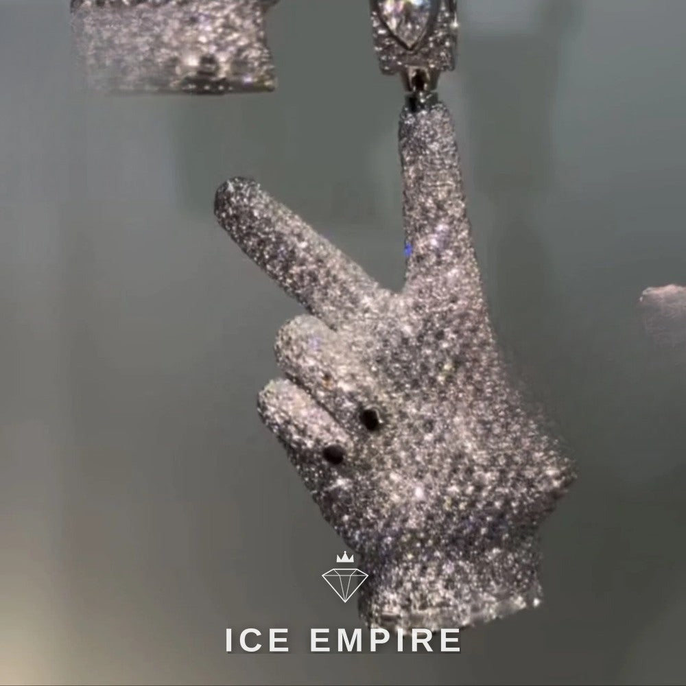 Iced Out 925 Silver Pendant
