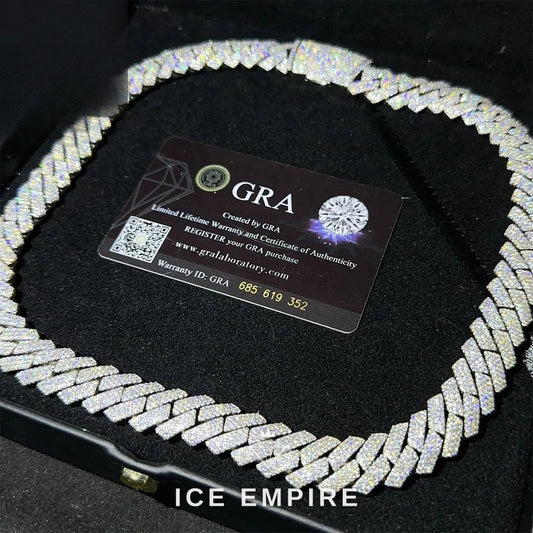 Iced Out Rose Gold Plated Moissanite Cuban Chain