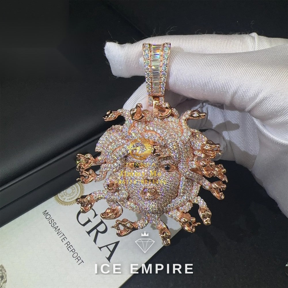 Iced Out Cross 925 Silver Moissanite Pendant