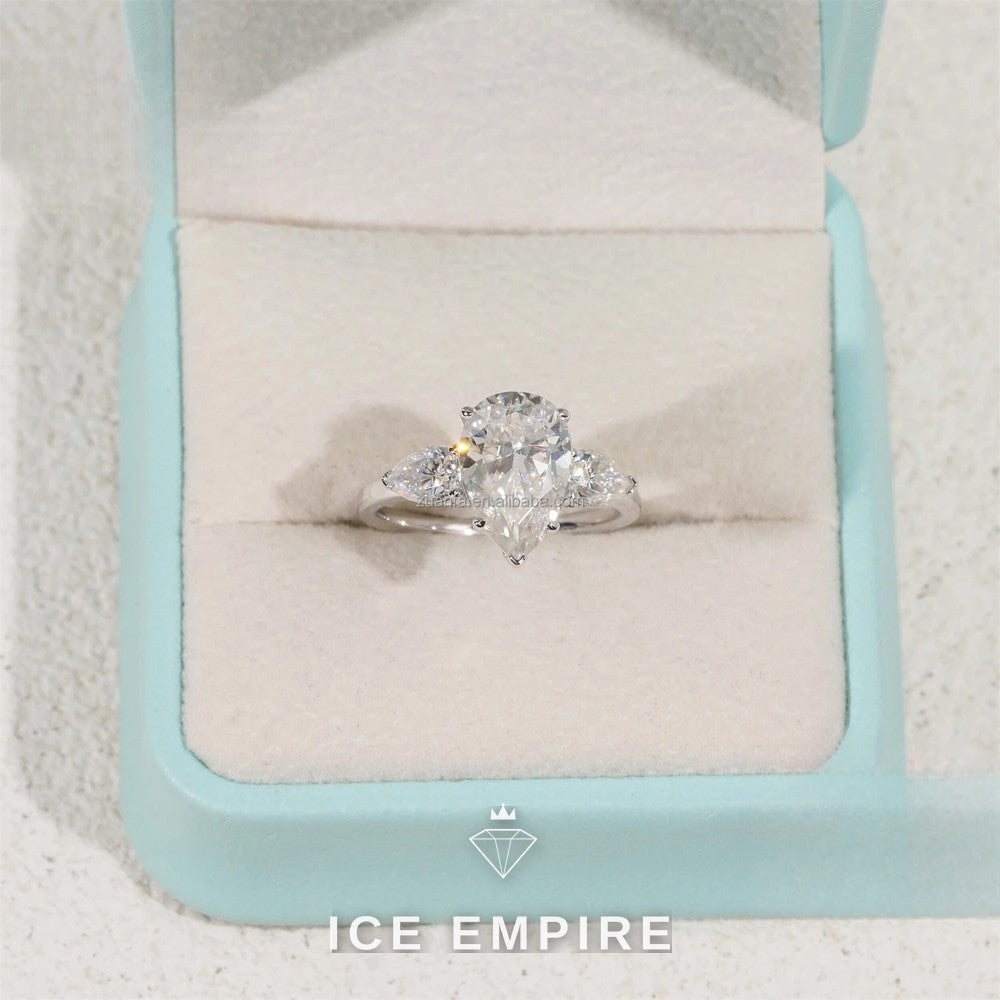 Iced Out 14K Gold Lab Grown Diamond Ring