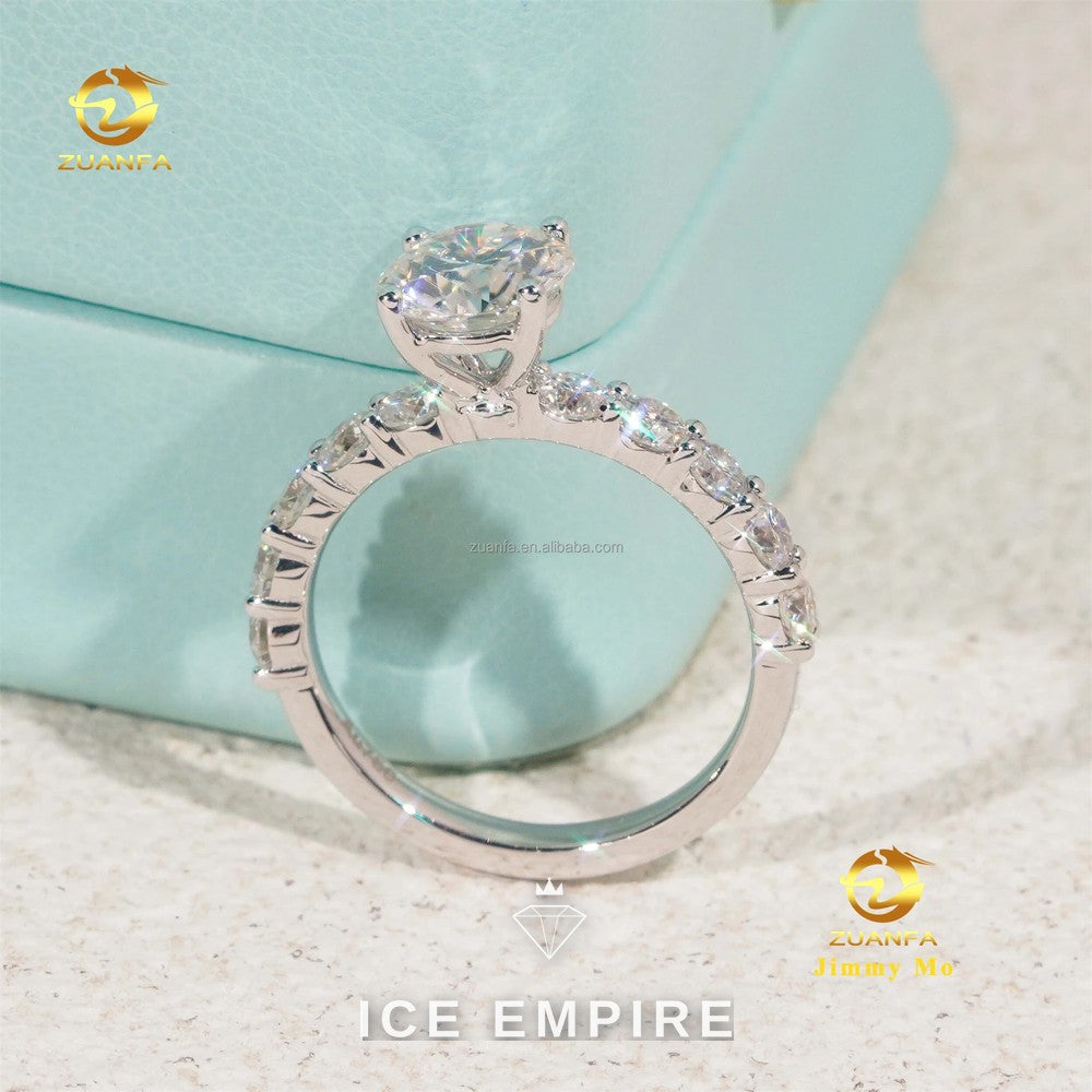 Iced Out Gold Plated Lab Grown Diamond Engagement Ring