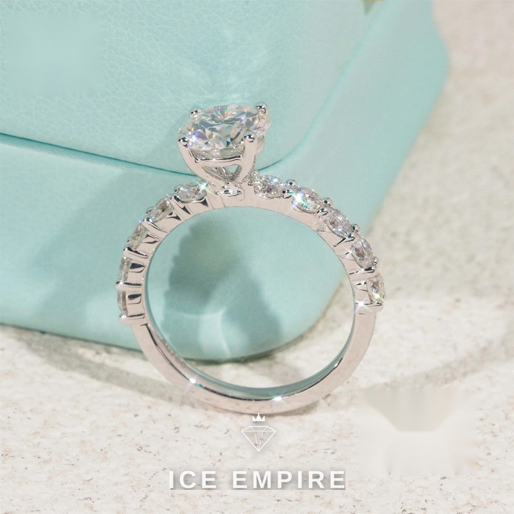 Iced Out Gold Plated Lab Grown Diamond Engagement Ring