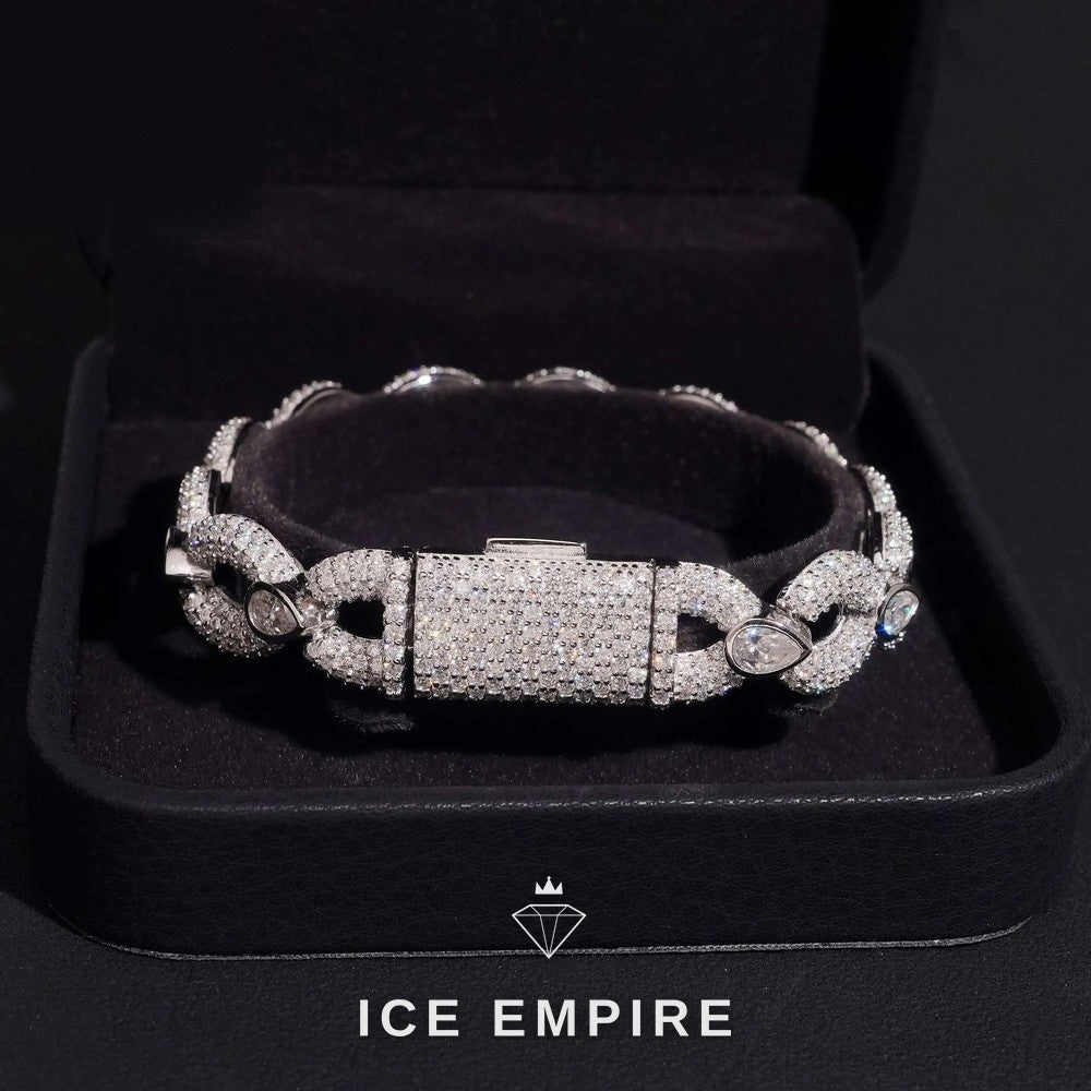 Iced Out Gold Plated Moissanite Cuban Chain