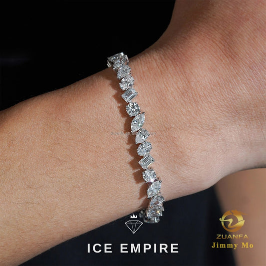 Iced Out 10K Gold Lab Grown Diamond Tennis Bracelet