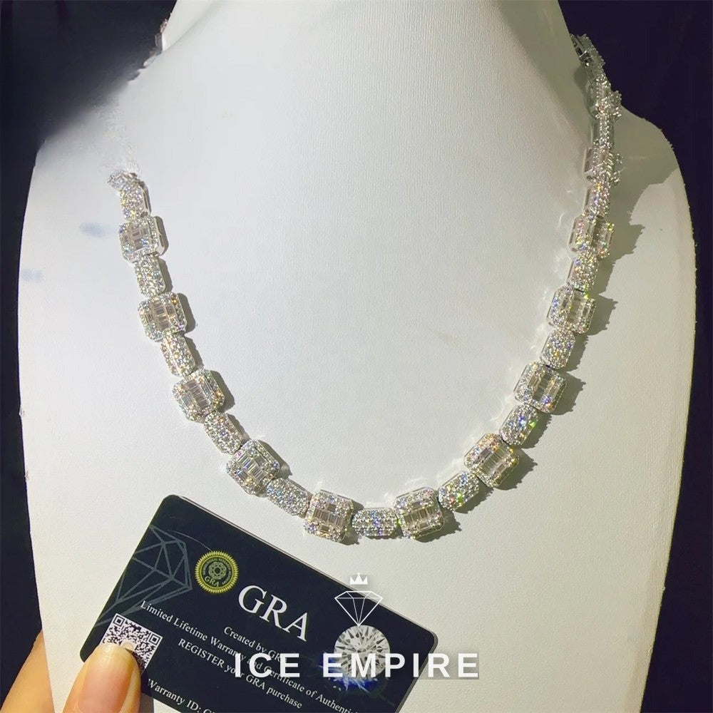 Iced Out Rose Gold Plated Moissanite Cuban Chain