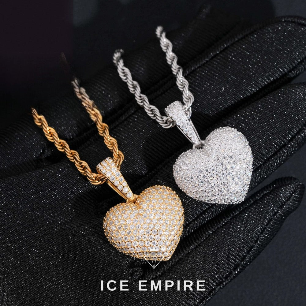 Iced Out Cross Gold Plated Moissanite Pendant