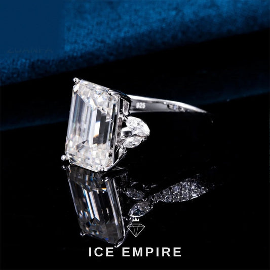 Iced Out 925 Silver Moissanite Ring