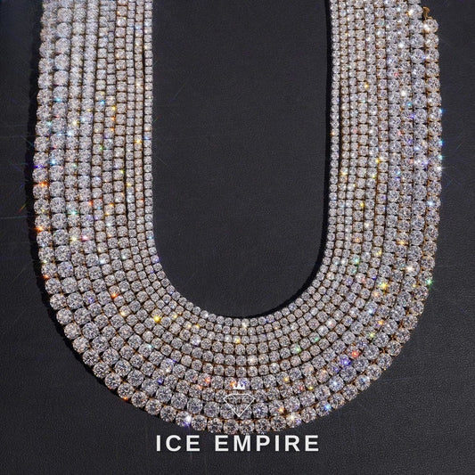 Iced Out Rose Gold Plated Tennis Chain