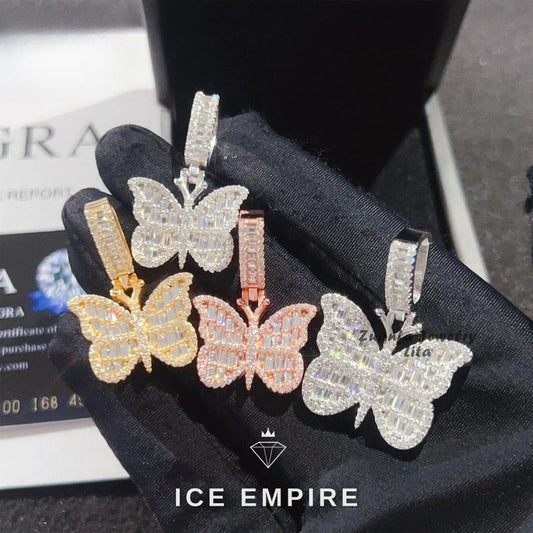 Iced Out 925 Silver Moissanite Pendant