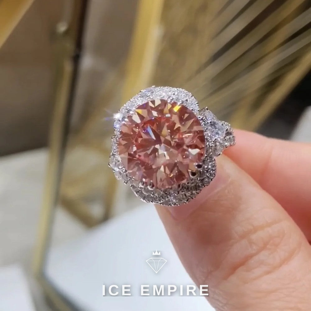 Iced Out 10K Gold Lab Grown Diamond Ring