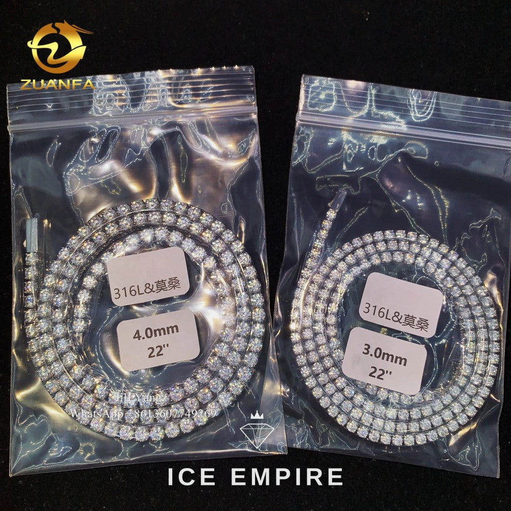 Iced Out Rose Gold Plated Moissanite Cuban Chain