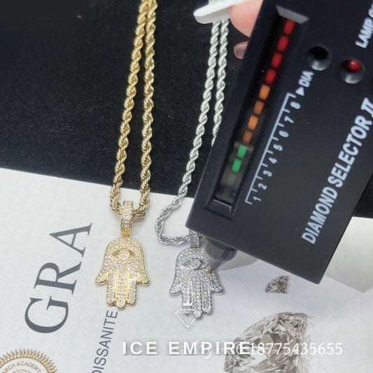Iced Out Rose Gold Plated Moissanite Rope Chain