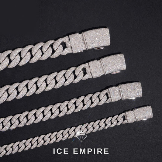 Iced Out Rose Gold Plated Moissanite Cuban Chain