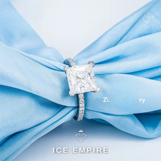 Iced Out 925 Silver Moissanite Ring