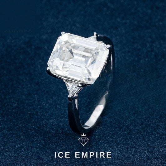 Iced Out 925 Silver Moissanite Ring
