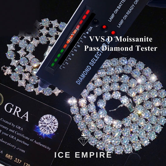 Iced Out Rose Gold Plated Moissanite Cuban Chain