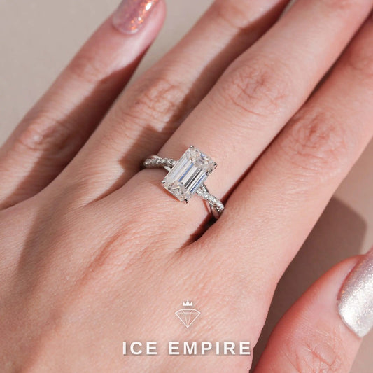 Iced Out Gold Plated Moissanite Wedding Band