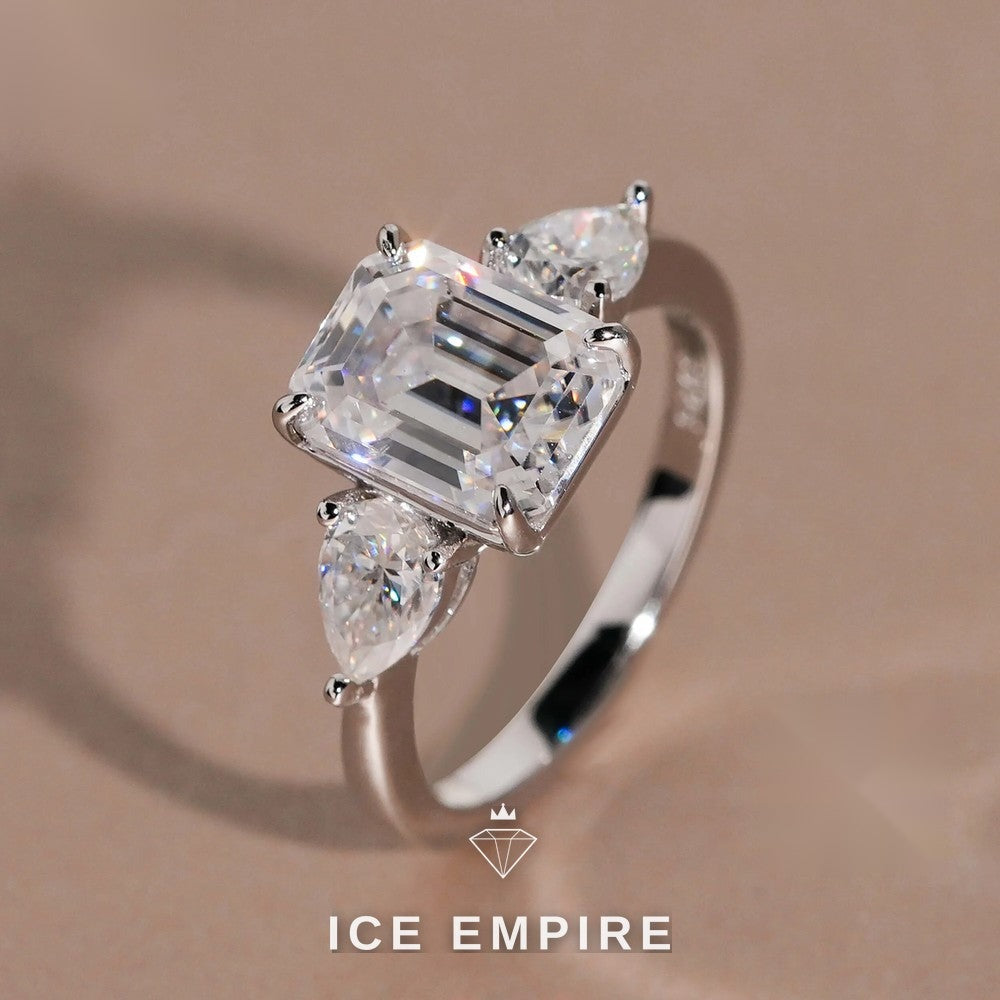 Iced Out Gold Plated Moissanite Wedding Band