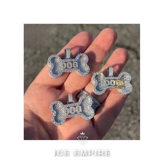 Iced Out Cross 925 Silver Moissanite Pendant