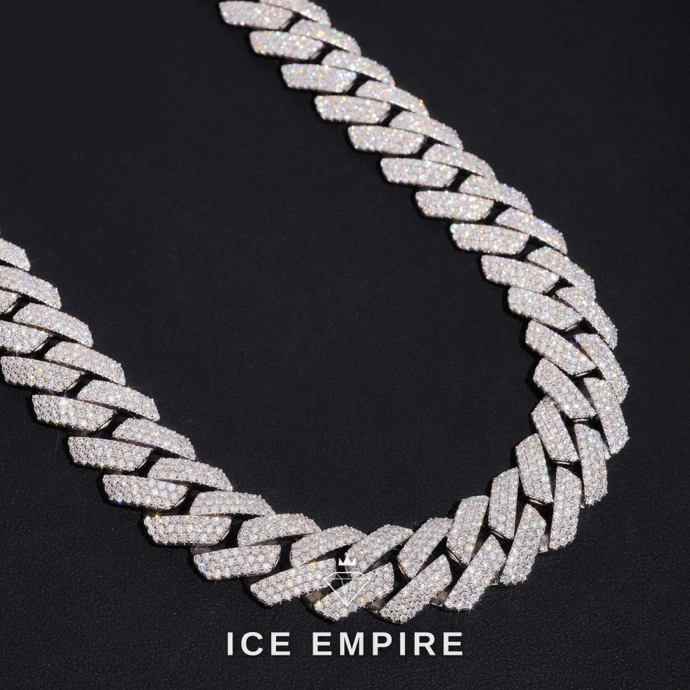 Iced Out Rose Gold Plated Moissanite Cuban Chain
