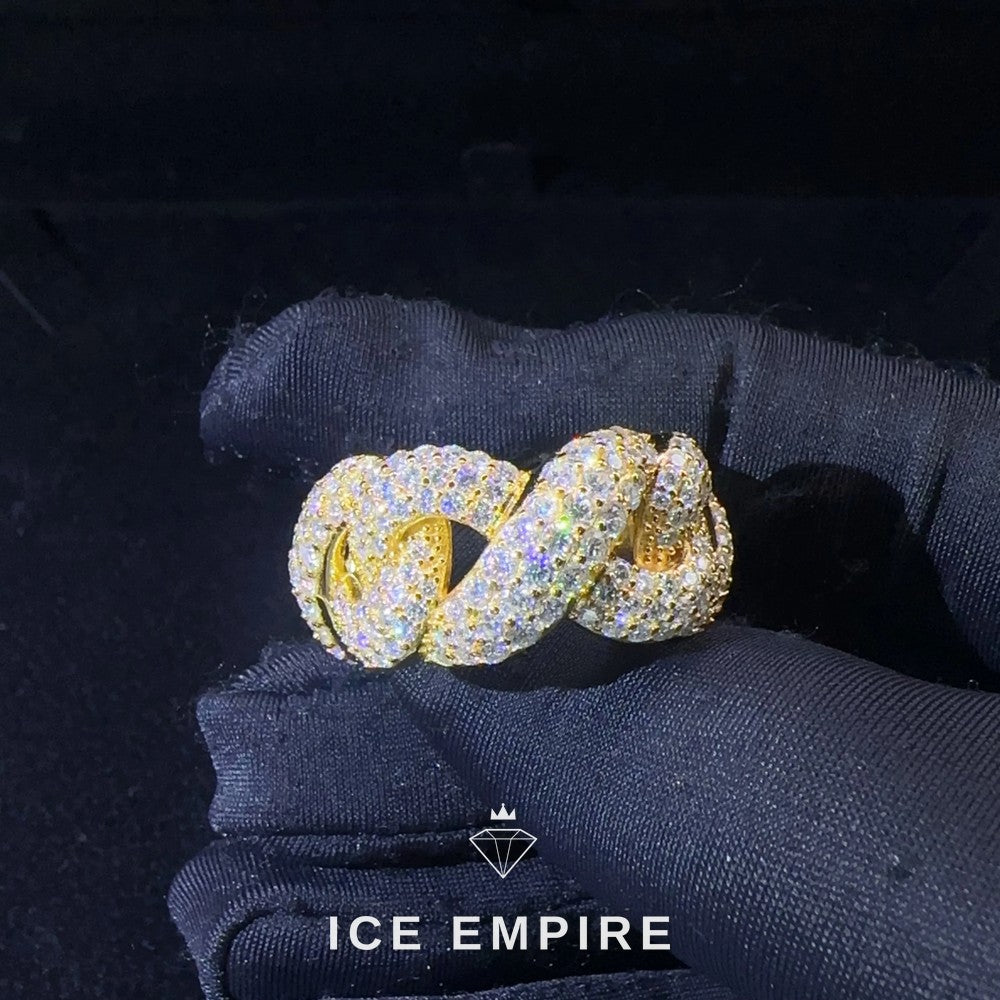 Iced Out 925 Silver Moissanite Cuban Chain