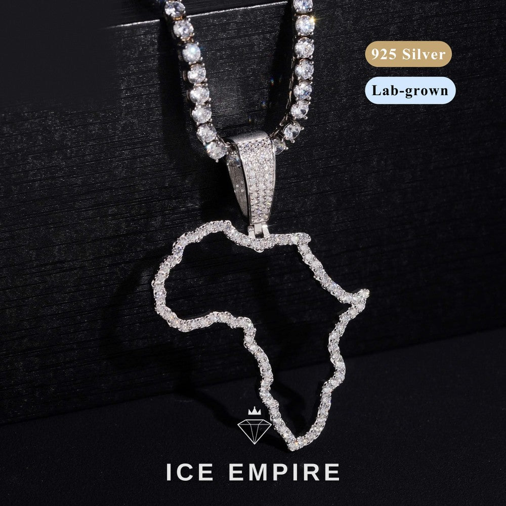 Iced Out Cross Gold Plated Lab Grown Diamond Pendant