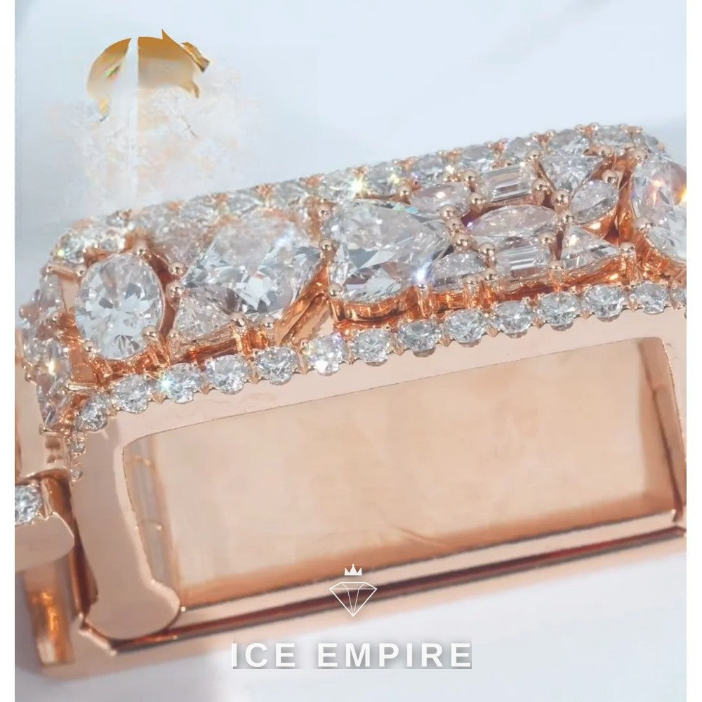 Iced Out Rose Gold Plated Pendant