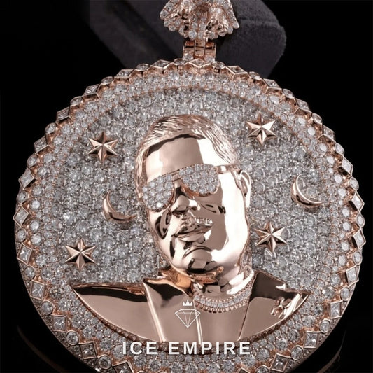 Iced Out Cross 925 Silver Moissanite Pendant