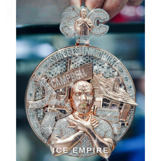 Iced Out Cross 925 Silver Moissanite Pendant