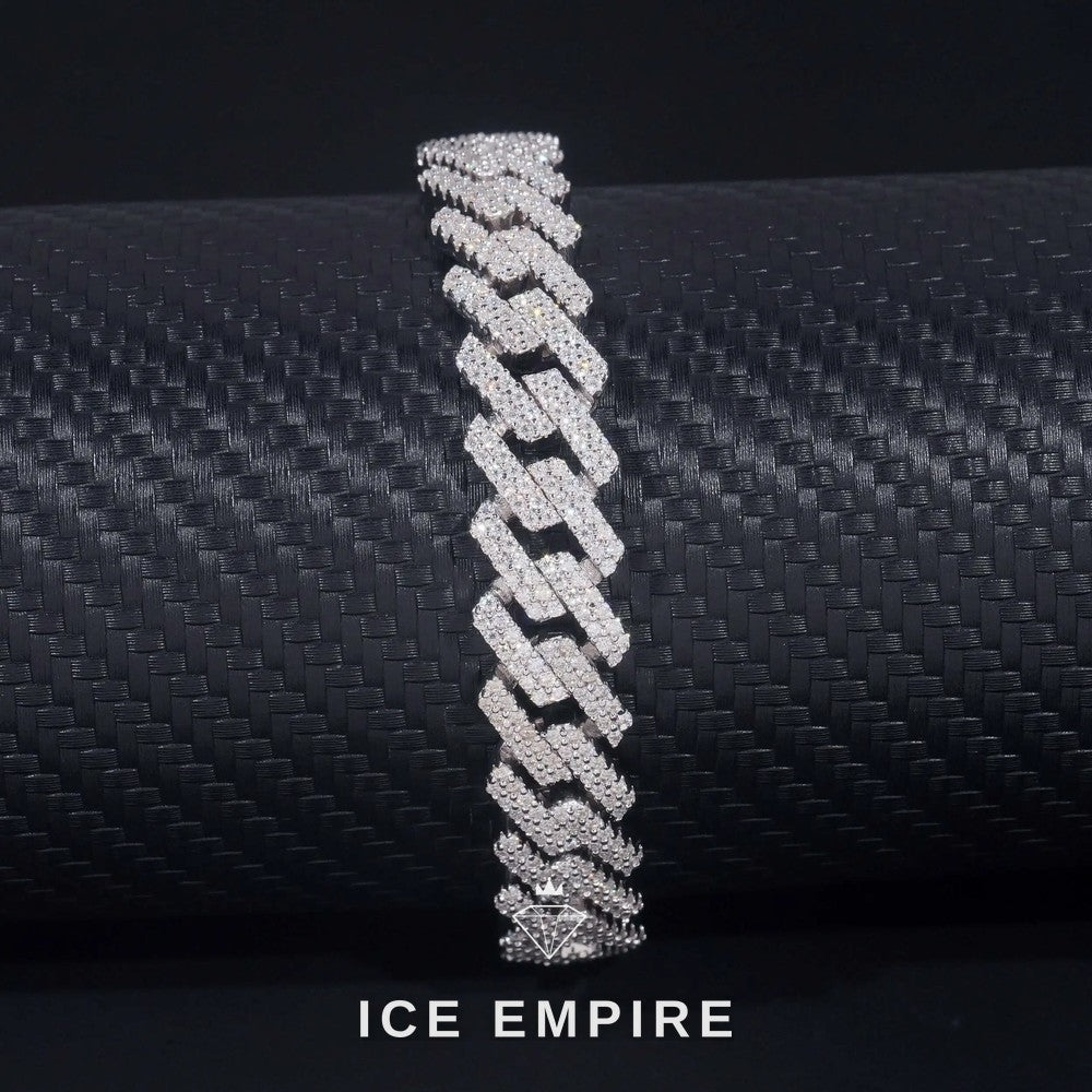 Iced Out Rose Gold Plated Moissanite Cuban Chain