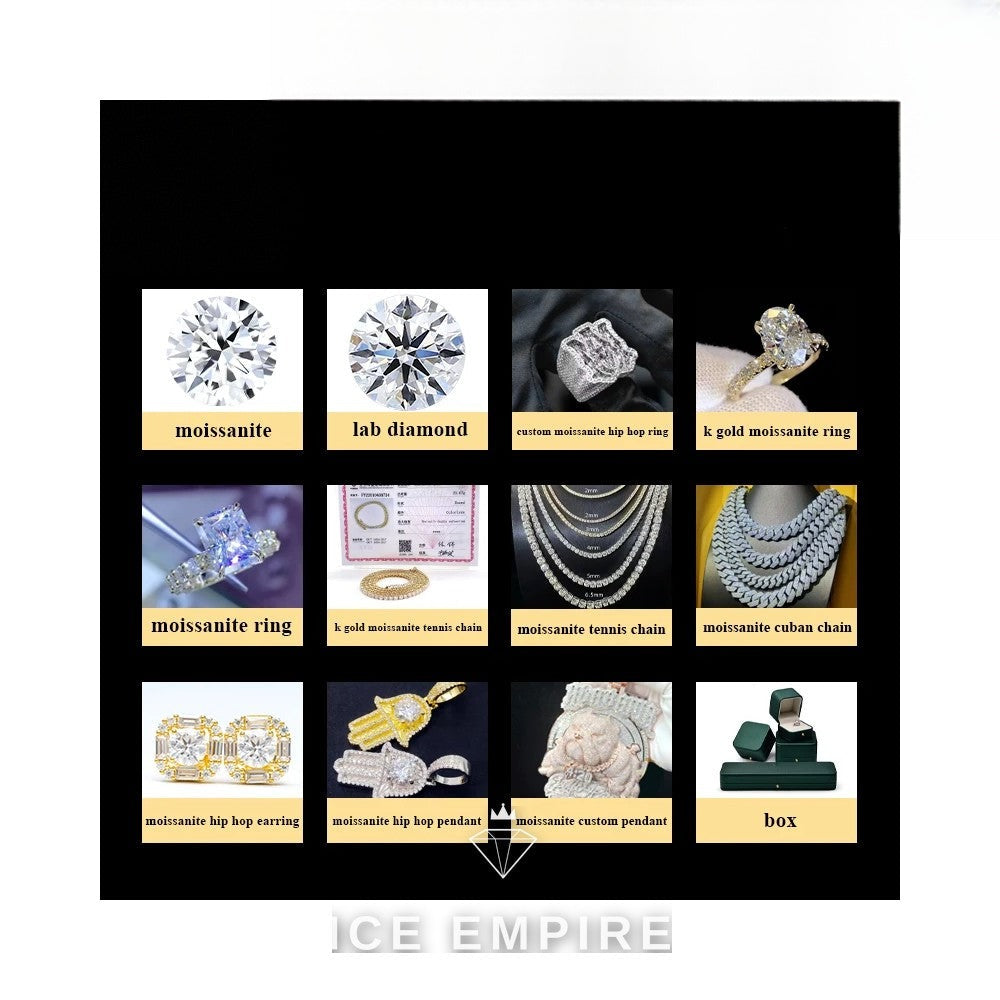 Iced Out Gold Plated Moissanite Cuban Chain