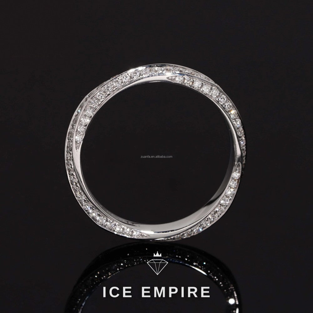 Iced Out Gold Plated Lab Grown Diamond Engagement Ring