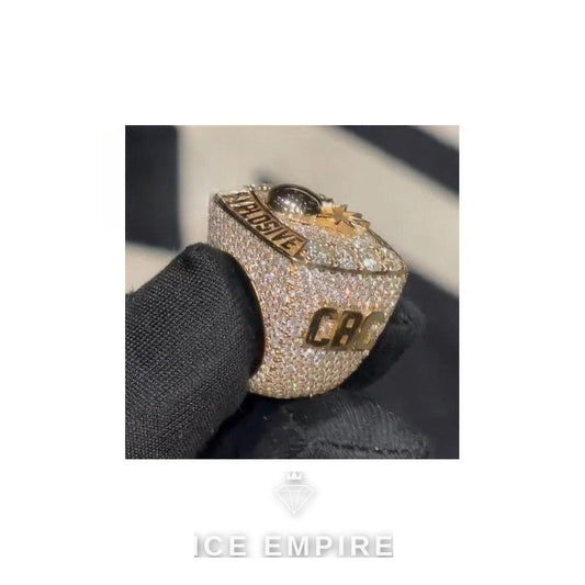 Iced Out 925 Silver Moissanite Ring