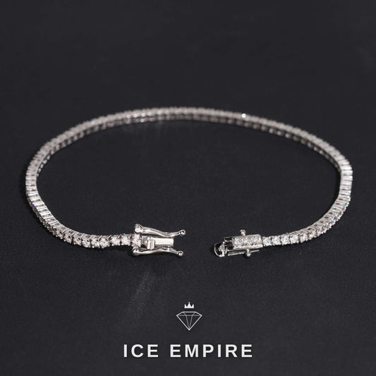 Iced Out 925 Silver Lab Grown Diamond Tennis Bracelet