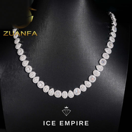 Iced Out Rose Gold Plated Moissanite Cuban Chain