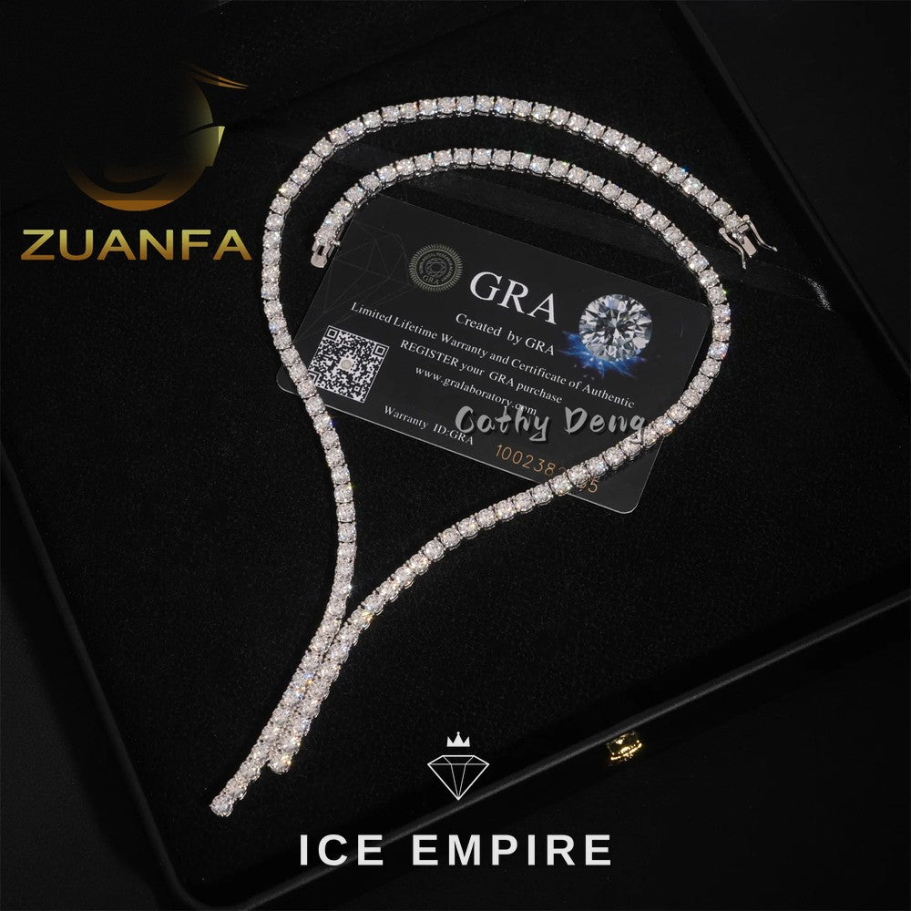 Iced Out Rose Gold Plated Moissanite Cuban Chain