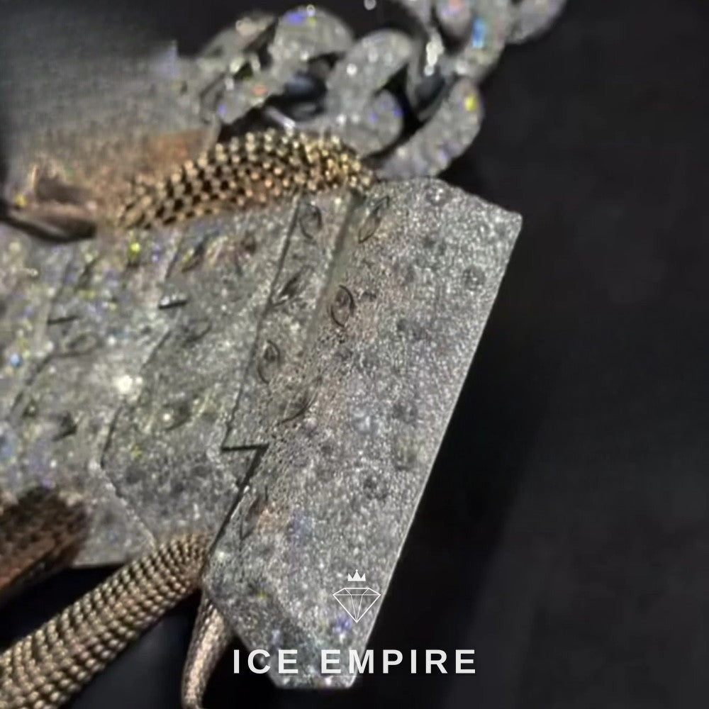 Iced Out 925 Silver Pendant
