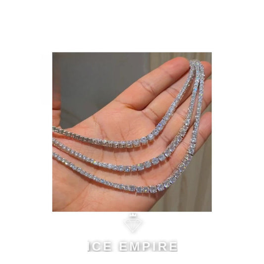 Iced Out Rose Gold Plated Moissanite Cuban Chain