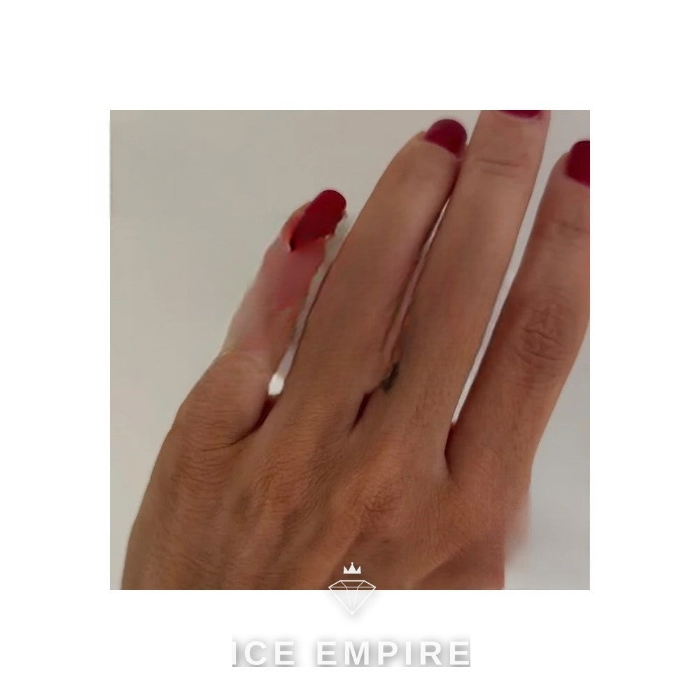 Iced Out 14K Gold Lab Grown Diamond Engagement Ring