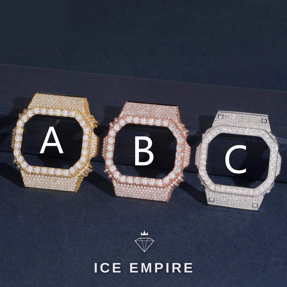 Iced Out 925 Silver Moissanite Watch