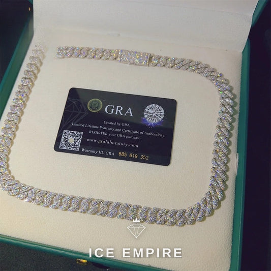 Iced Out Rose Gold Plated Moissanite Cuban Chain