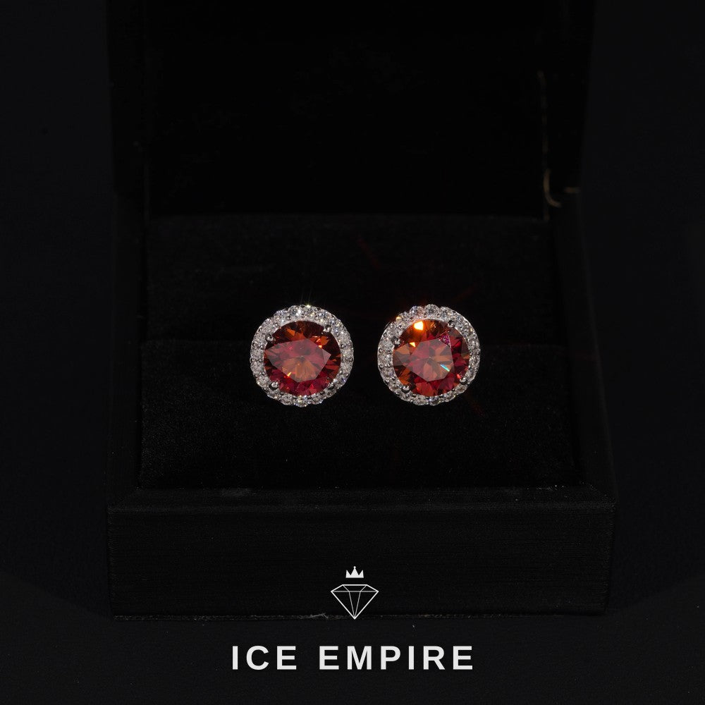 Iced Out 925 Silver Moissanite Earrings