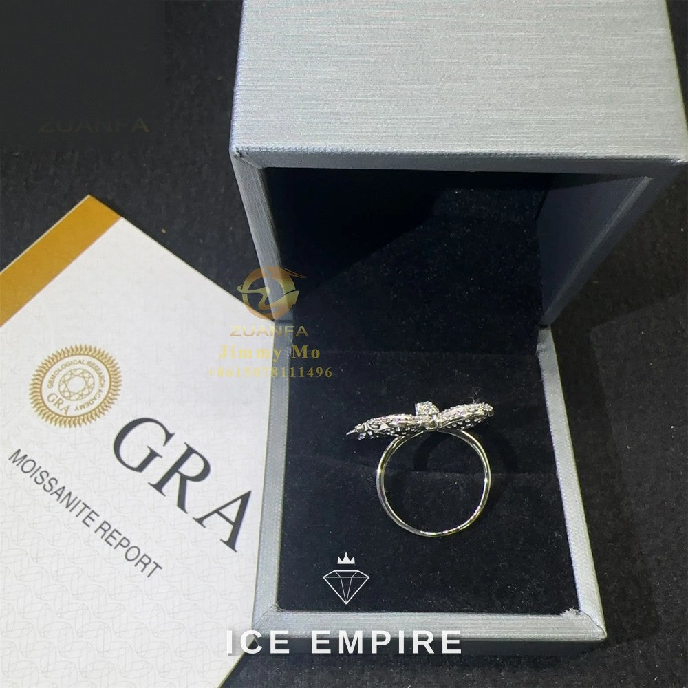 Iced Out Gold Plated Moissanite Ring